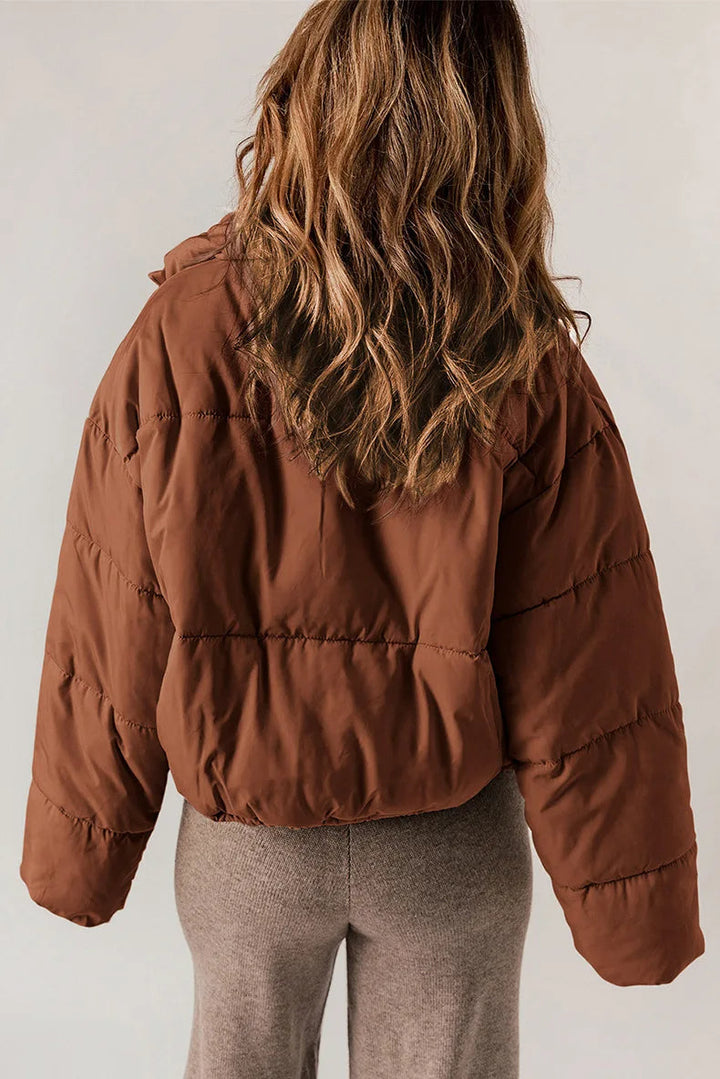 Hadumod | Gesteppte Cropped-Jacke mit Stehkragen