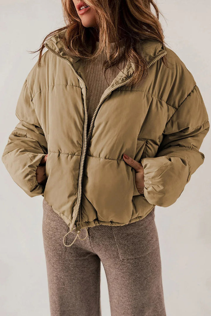 Hadumod | Gesteppte Cropped-Jacke mit Stehkragen