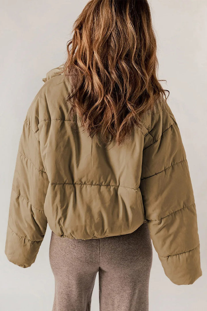 Hadumod | Gesteppte Cropped-Jacke mit Stehkragen