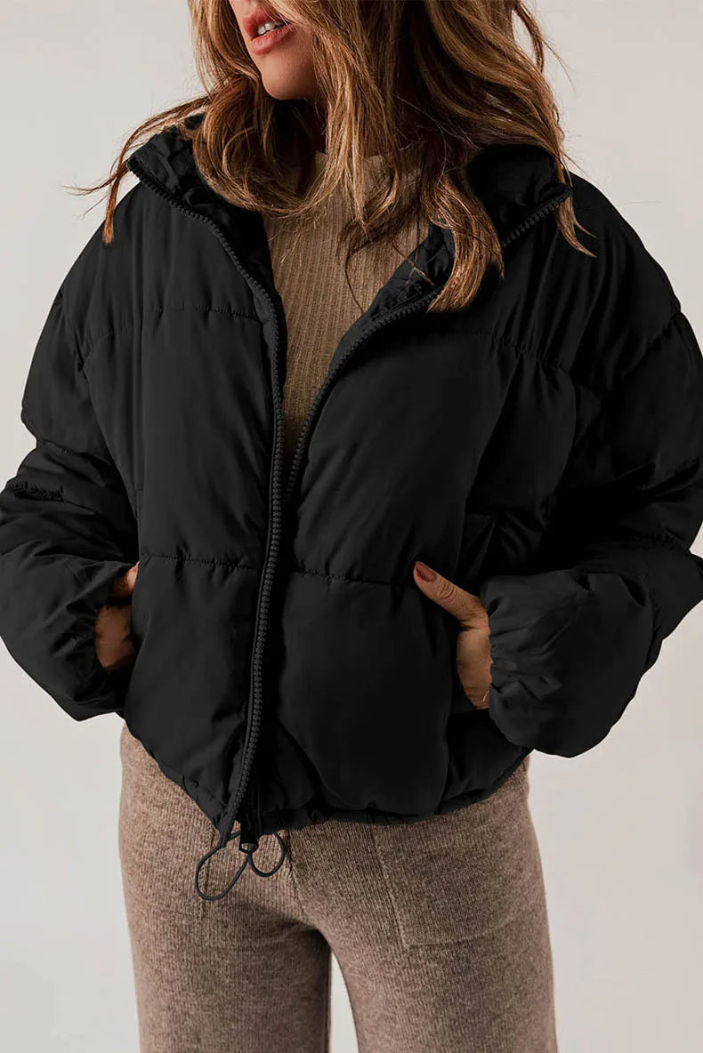 Hadumod | Gesteppte Cropped-Jacke mit Stehkragen