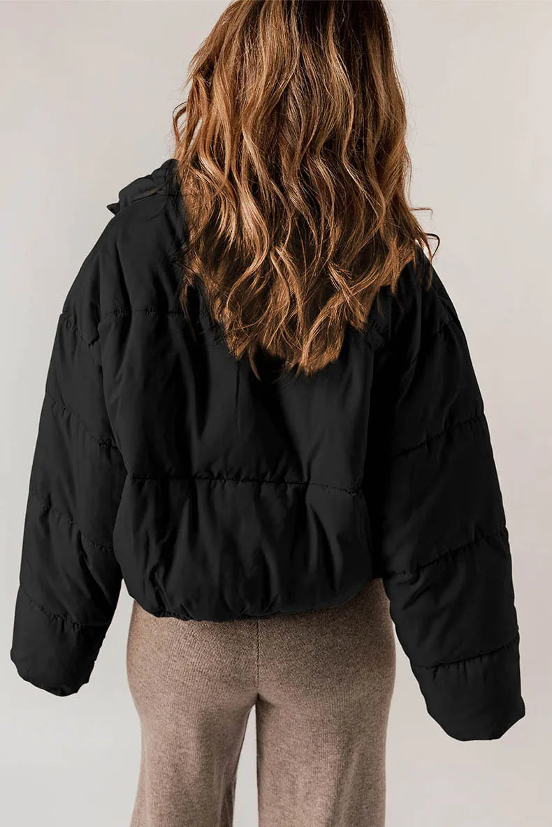Hadumod | Gesteppte Cropped-Jacke mit Stehkragen