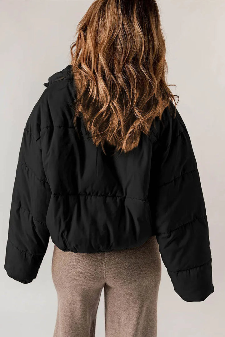 Hadumod | Gesteppte Cropped-Jacke mit Stehkragen