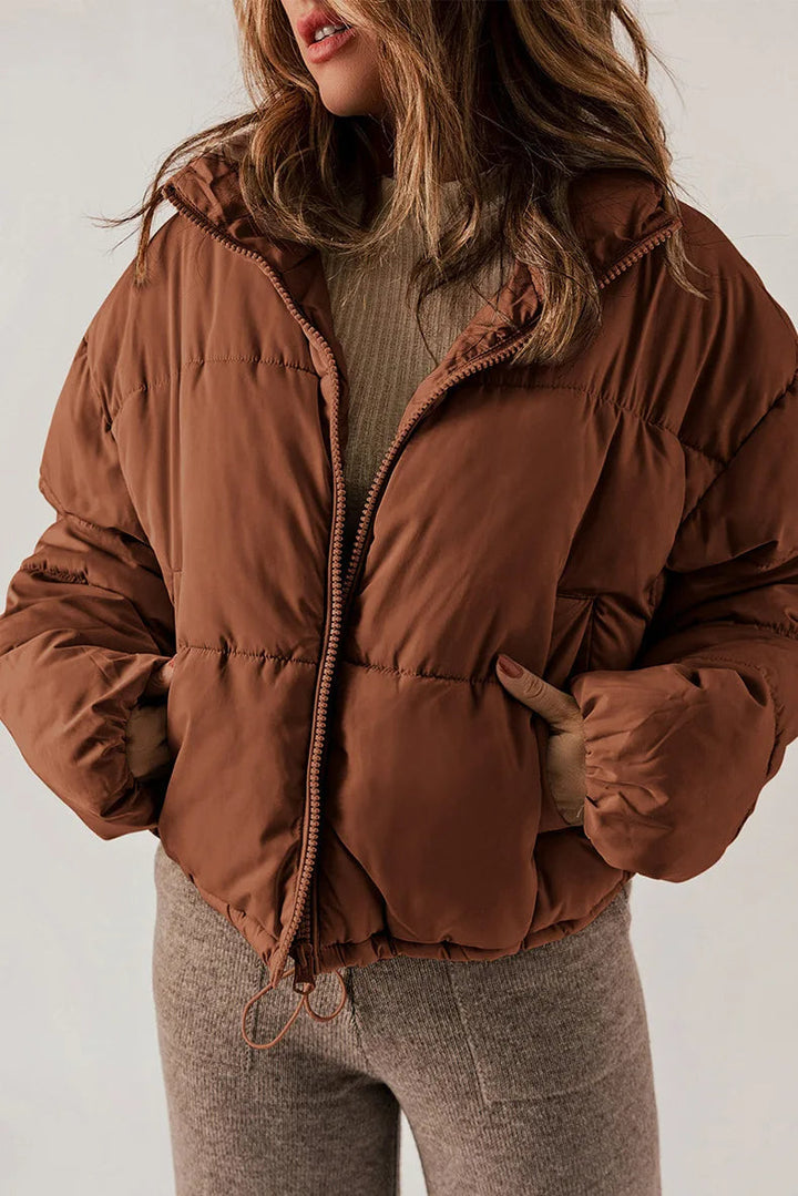 Hadumod | Gesteppte Cropped-Jacke mit Stehkragen