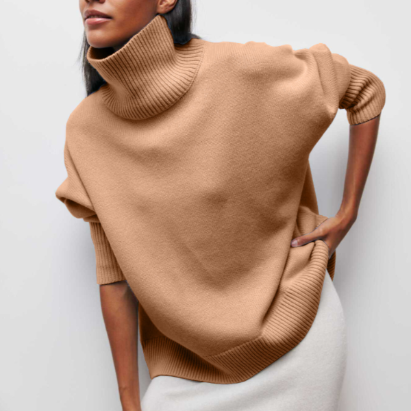 Wilhelma | Lässiger Rollkragenpullover mit geripptem Kragen und Saum