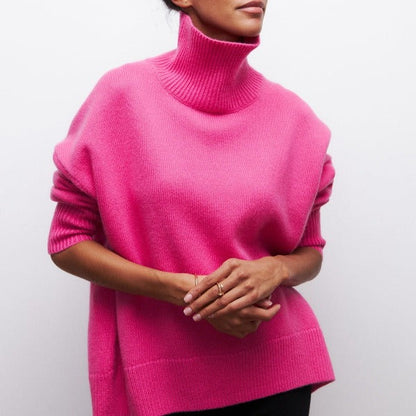 Wilhelma | Lässiger Rollkragenpullover mit geripptem Kragen und Saum
