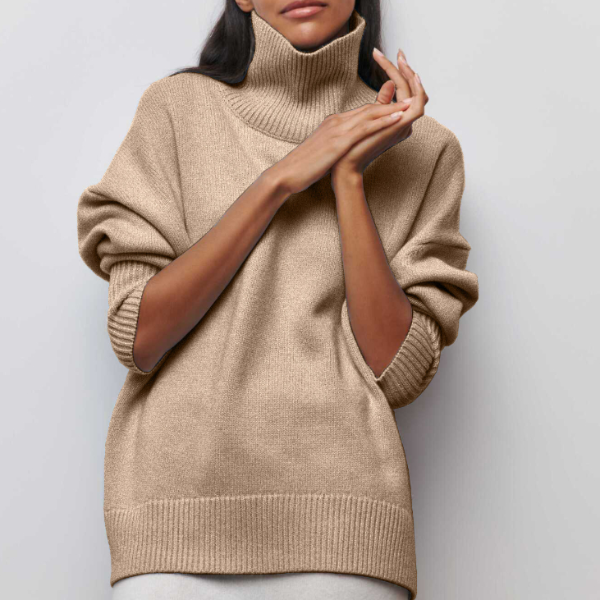 Wilhelma | Lässiger Rollkragenpullover mit geripptem Kragen und Saum