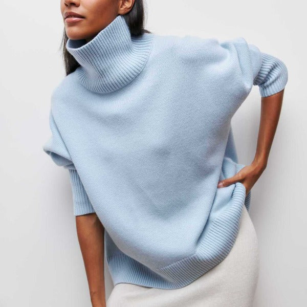 Wilhelma | Lässiger Rollkragenpullover mit geripptem Kragen und Saum