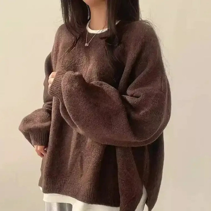 Dorle | Pullover mit Ballonärmeln und Rundhalsausschnitt