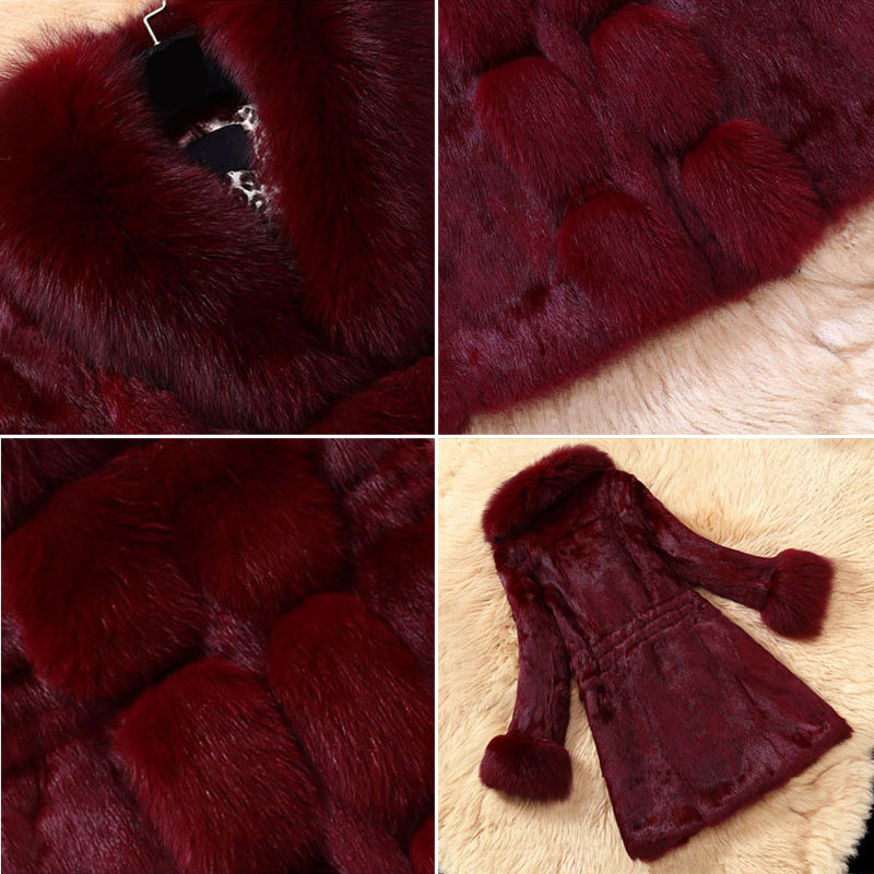 Corinna | Plüsch-Winterjacke mit elegantem Fellkragen