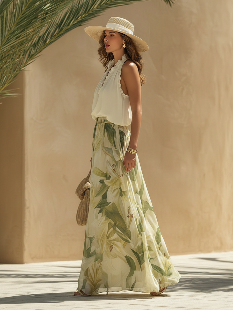 Liara | Luftiges Zweiteiler-Set mit Blumenprint