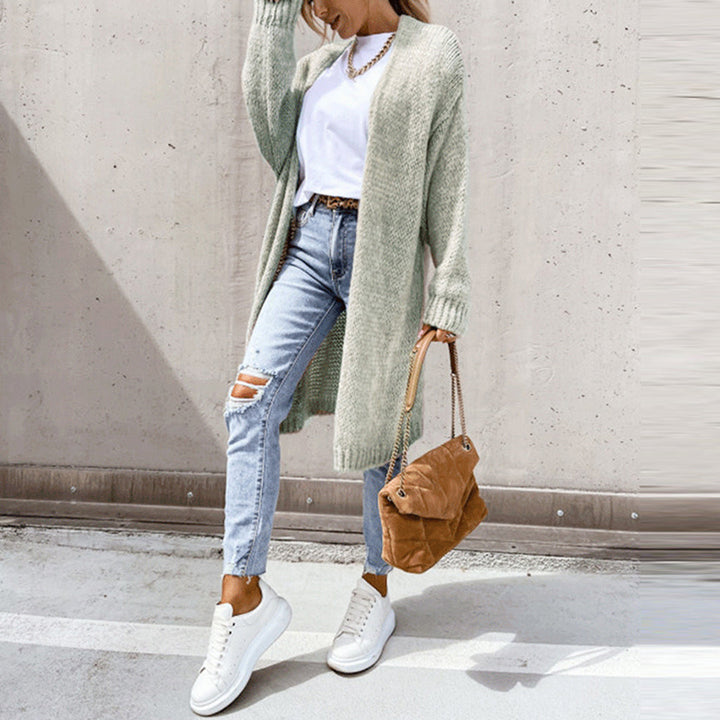 Grete-Gard | Lange Strickjacke mit offener Front