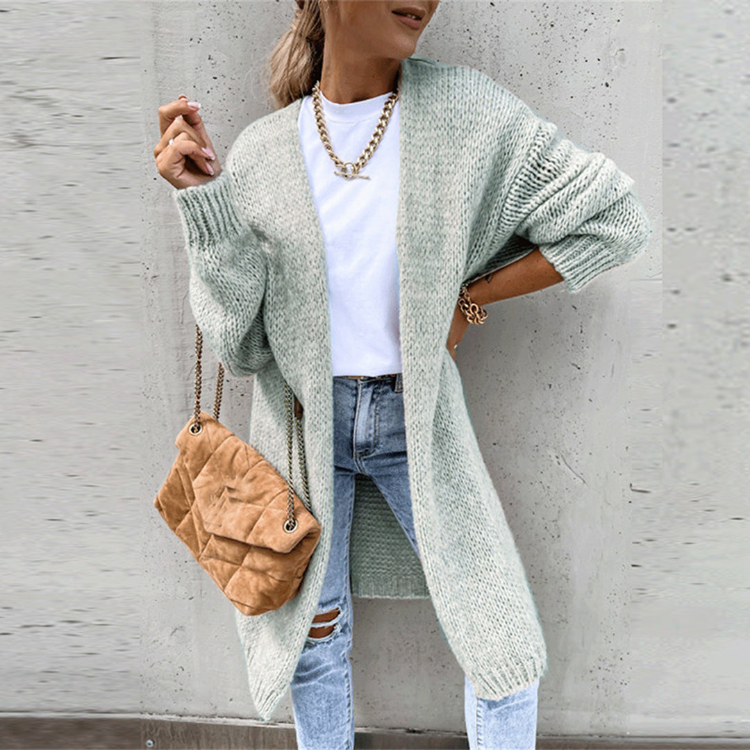 Grete-Gard | Lange Strickjacke mit offener Front