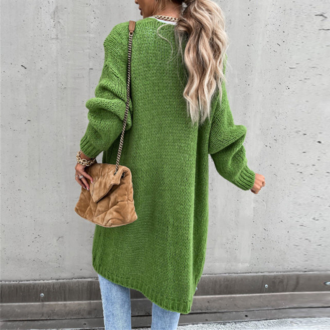 Grete-Gard | Lange Strickjacke mit offener Front