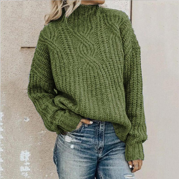Gitta | Zopfstrick-Pullover mit kuscheligem Stehkragen