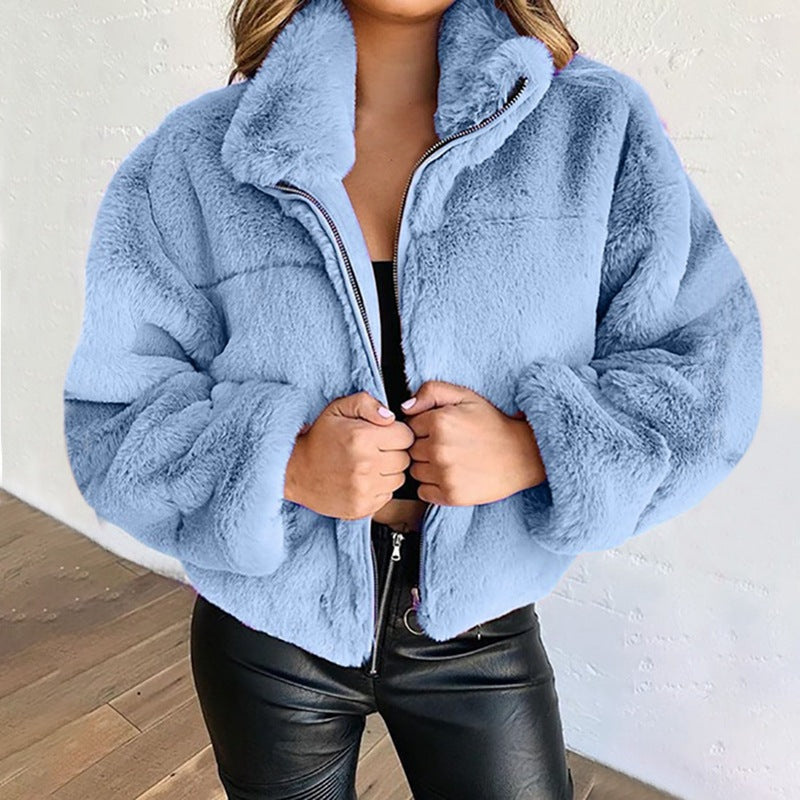 Gundula | Kuschelige Plüsch-Strickjacke mit wärmender Isolierung