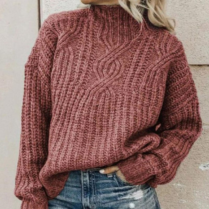 Lena-Gret | Klassischer Pullover mit gestrickter Textur