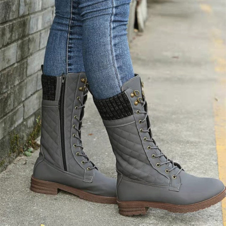 Lena-Lotte | Stiefel mit Ziernähten und fester Schnürung