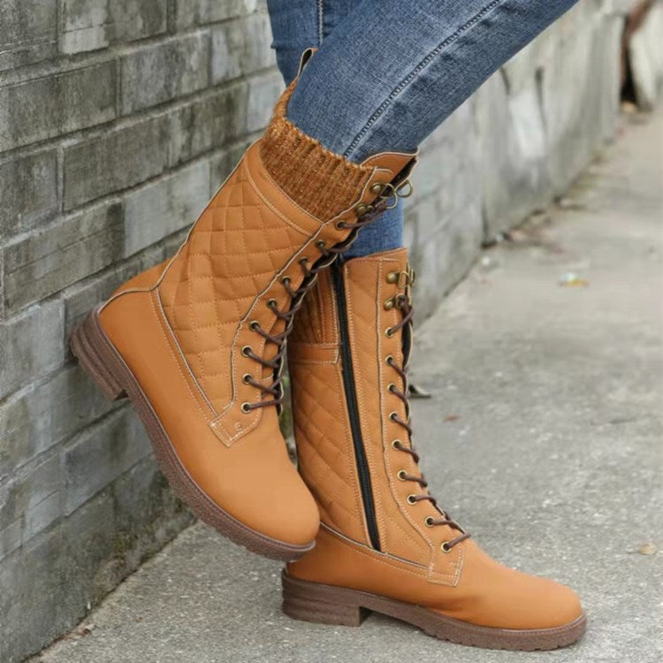 Lena-Lotte | Stiefel mit Ziernähten und fester Schnürung