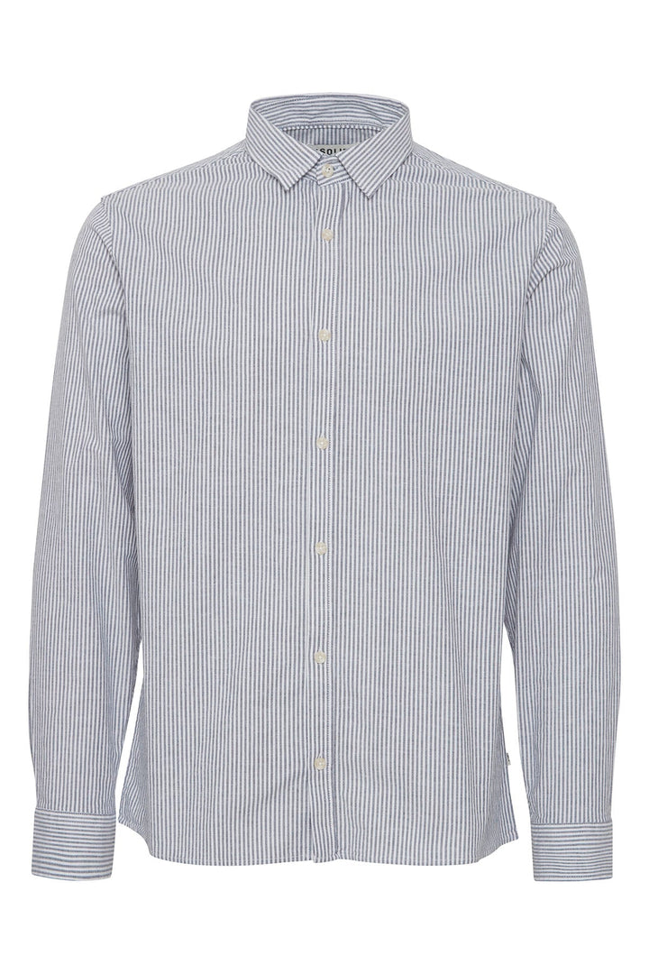 Theo | Val Stripe Hemd in Marineblau