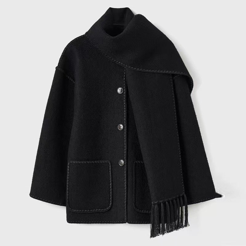 Bernhardine | Oversized Winterjacke für Damen mit passendem Schal