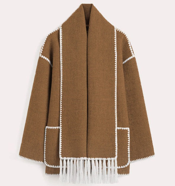 Bernhardine | Oversized Winterjacke für Damen mit passendem Schal