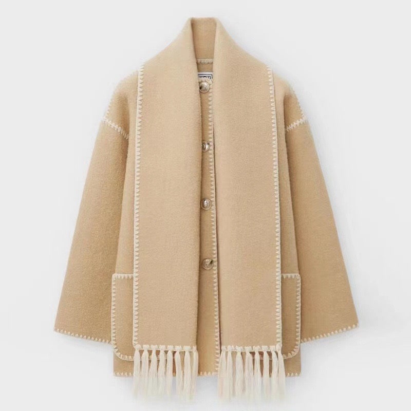 Bernhardine | Oversized Winterjacke für Damen mit passendem Schal