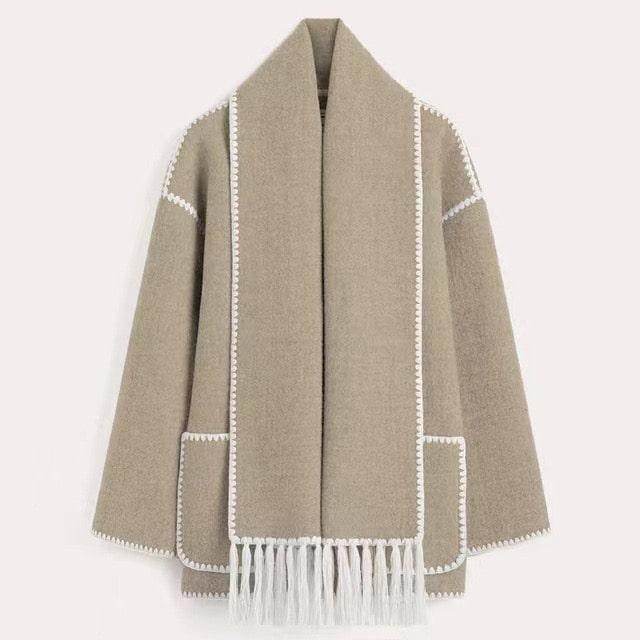 Bernhardine | Oversized Winterjacke für Damen mit passendem Schal