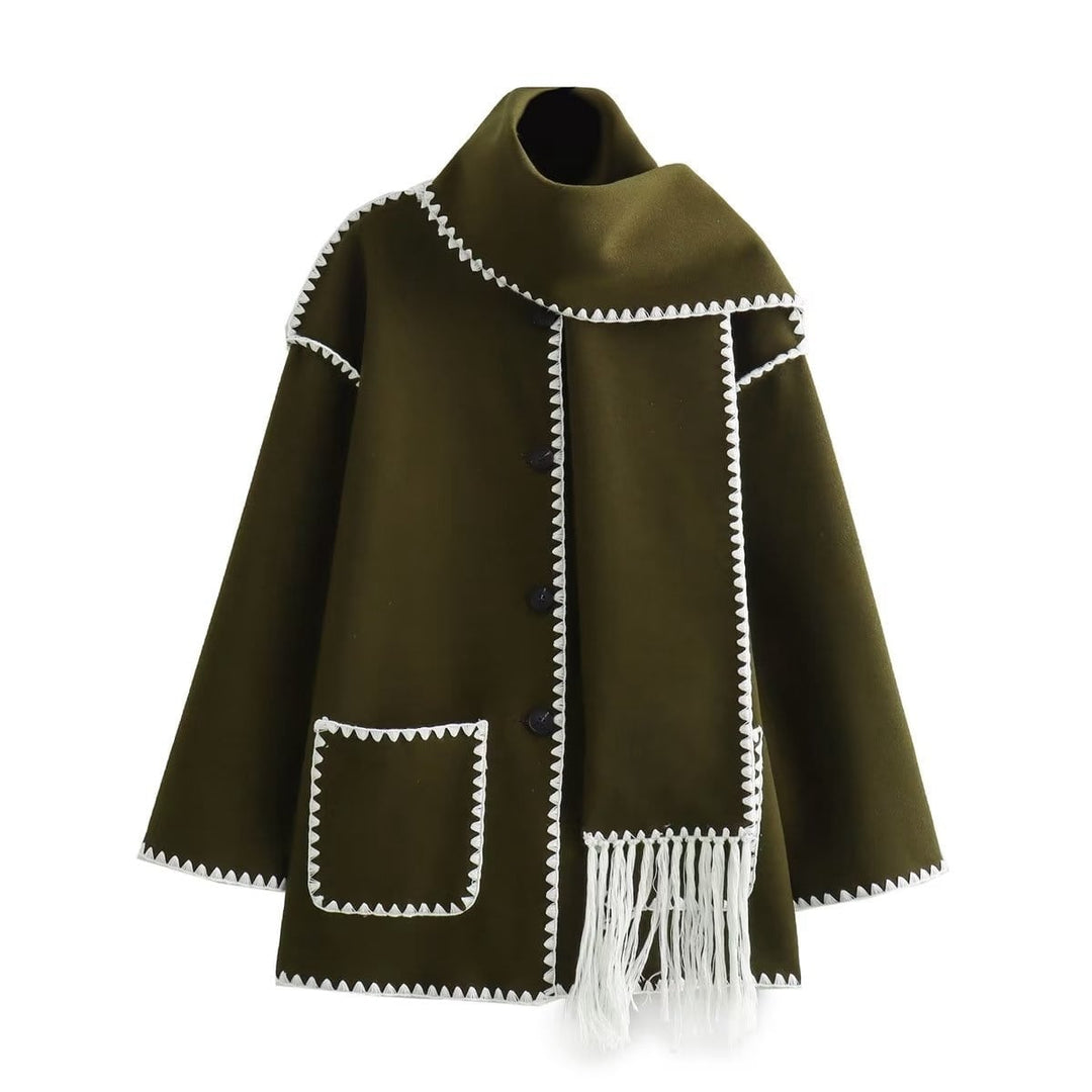 Bernhardine | Oversized Winterjacke für Damen mit passendem Schal
