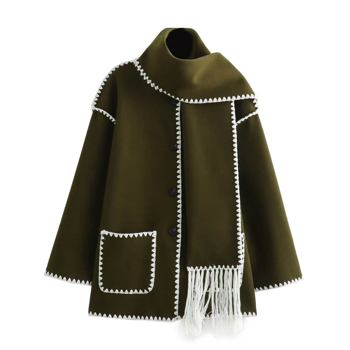Bernhardine | Oversized Winterjacke für Damen mit passendem Schal