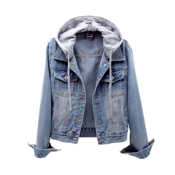Lise-Maria | Jeansjacke mit Kapuze aus strapazierfähigem Denim