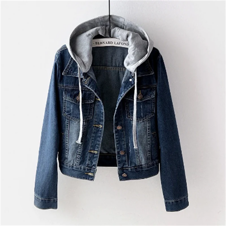 Lise-Maria | Jeansjacke mit Kapuze aus strapazierfähigem Denim