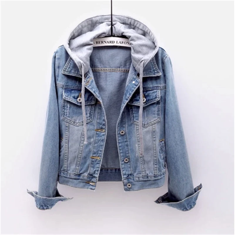 Lise-Maria | Jeansjacke mit Kapuze aus strapazierfähigem Denim