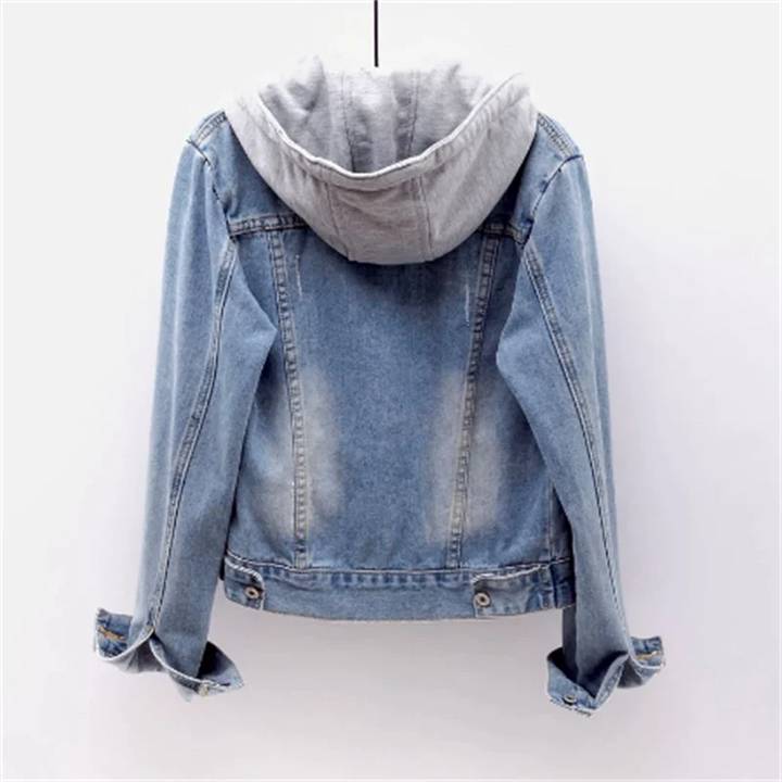 Lise-Maria | Jeansjacke mit Kapuze aus strapazierfähigem Denim