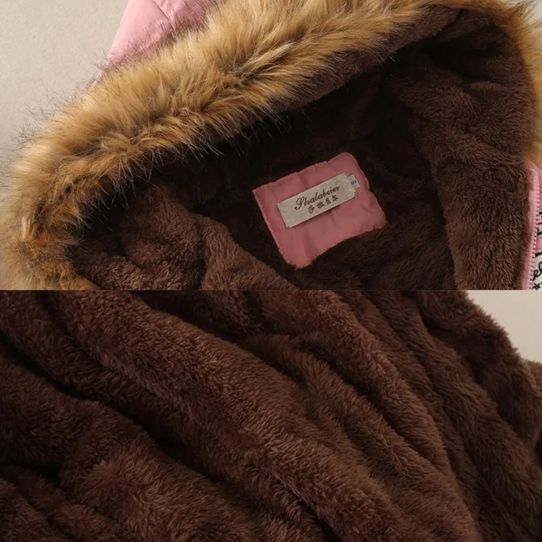 Frauke | Stretch-Winterjacke mit fellgefütterter Kapuze