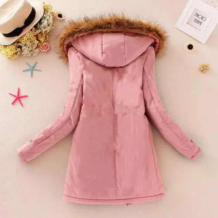 Frauke | Stretch-Winterjacke mit fellgefütterter Kapuze
