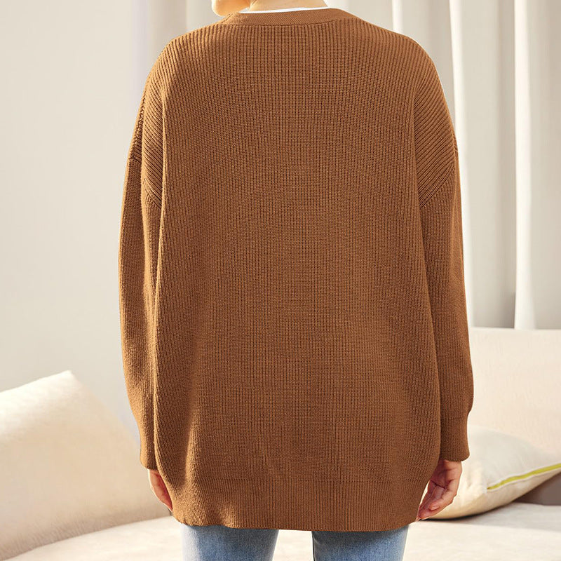 Auguste | Locker geschnittene Strickjacke mit Knöpfen