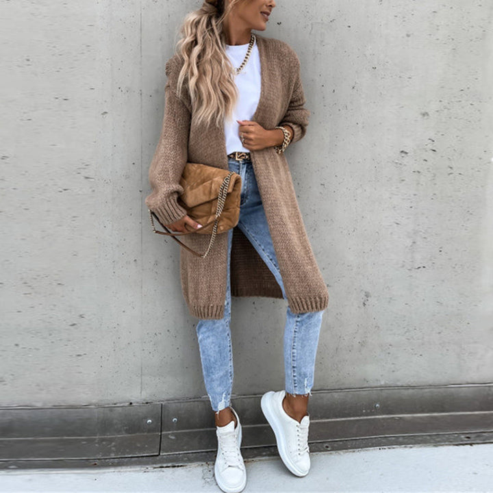 Grete-Gard | Lange Strickjacke mit offener Front