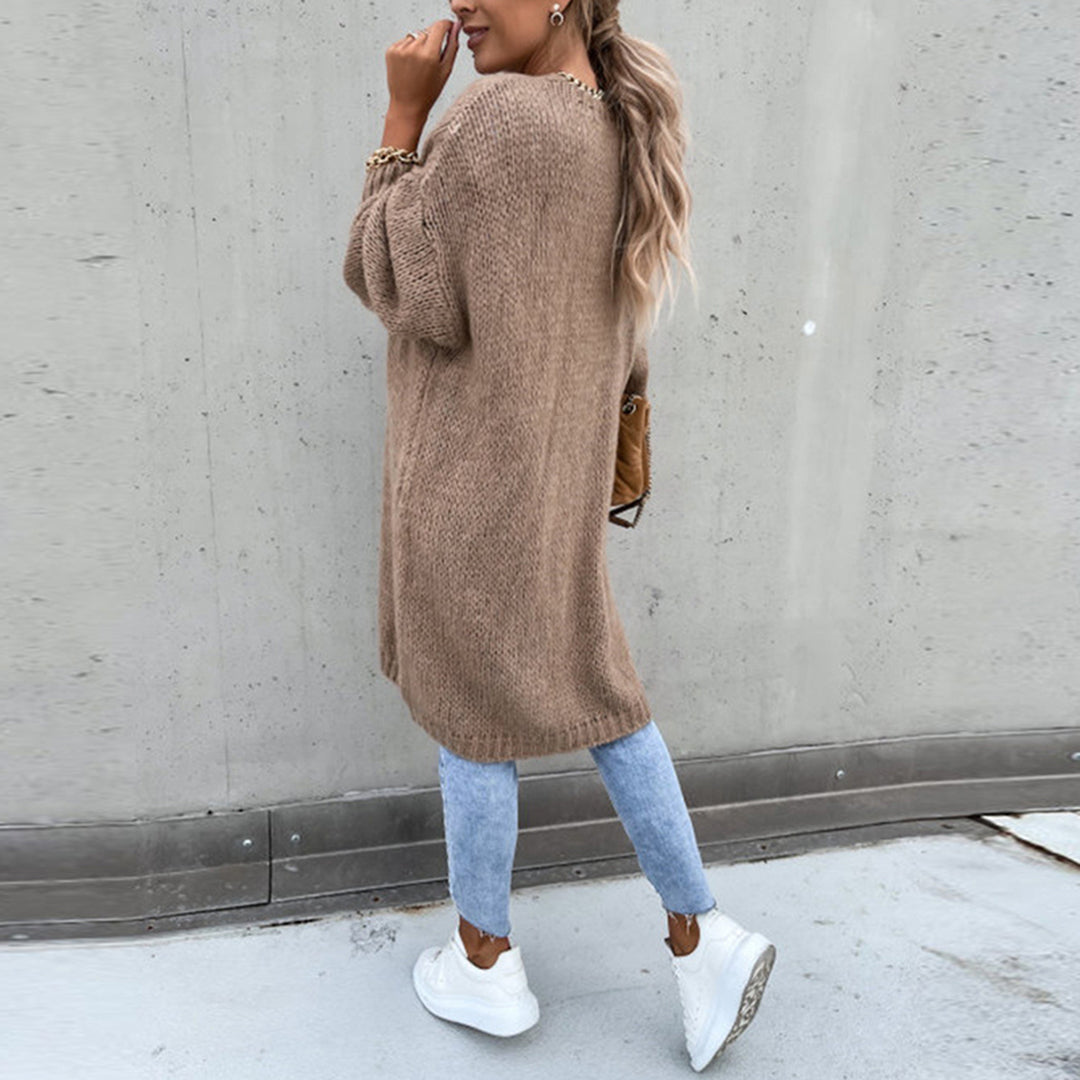 Grete-Gard | Lange Strickjacke mit offener Front