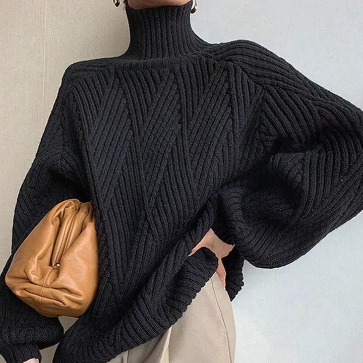 Saskia | Locker gestrickter Rollkragenpullover mit entspannter Silhouette