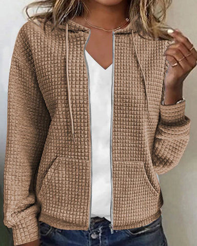 Ilse-Maria | Gemusterte Strickjacke mit Kapuze