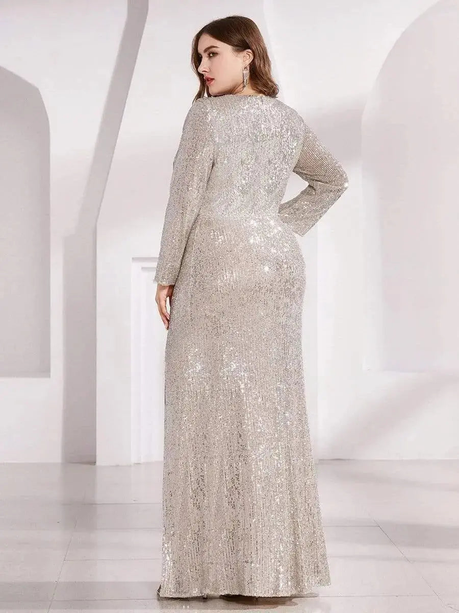 Gerburg | Pailletten-Abendkleid in Maxilänge
