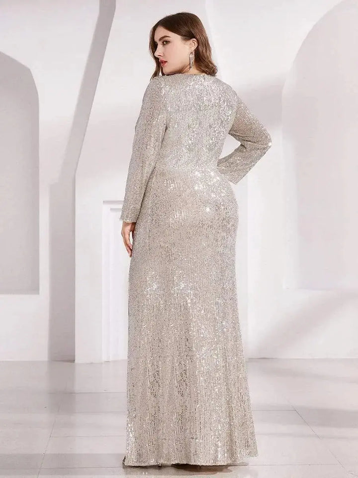 Gerburg | Pailletten-Abendkleid in Maxilänge