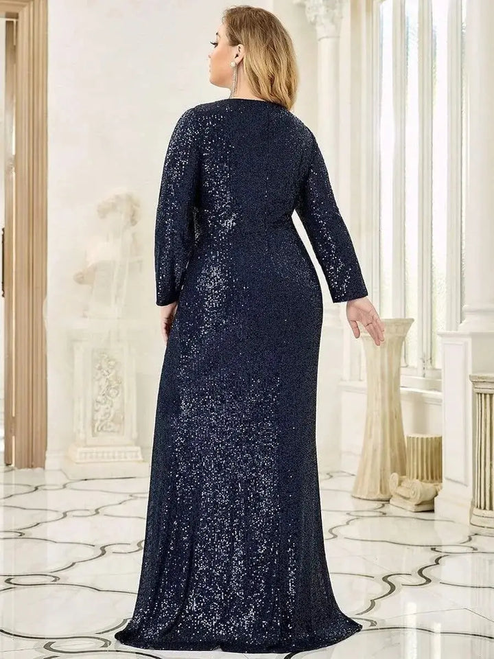 Gerburg | Pailletten-Abendkleid in Maxilänge