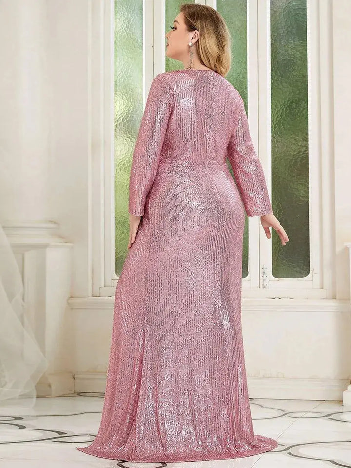 Gerburg | Pailletten-Abendkleid in Maxilänge