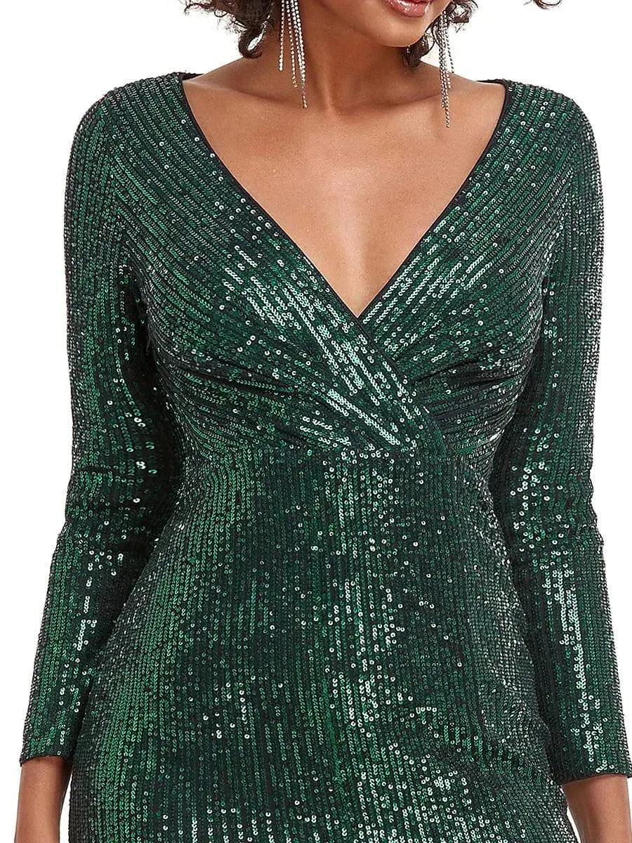 Gerburg | Pailletten-Abendkleid in Maxilänge
