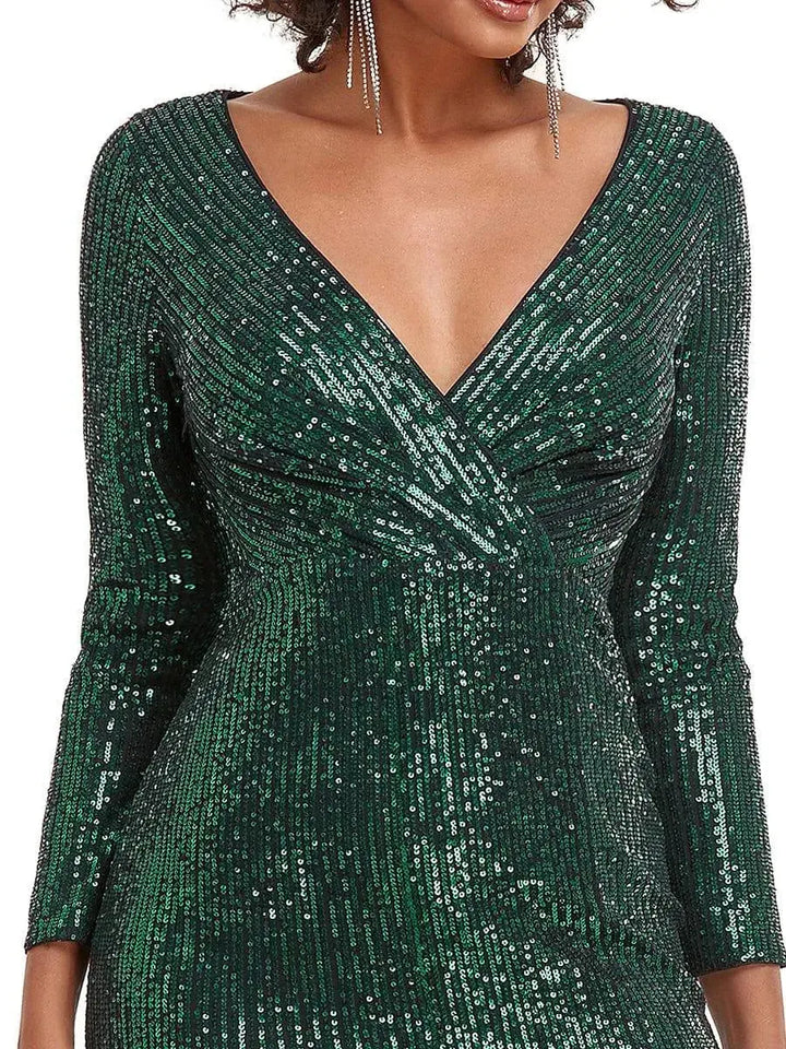 Gerburg | Pailletten-Abendkleid in Maxilänge