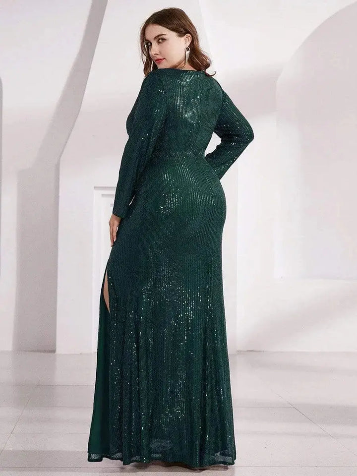 Gerburg | Pailletten-Abendkleid in Maxilänge