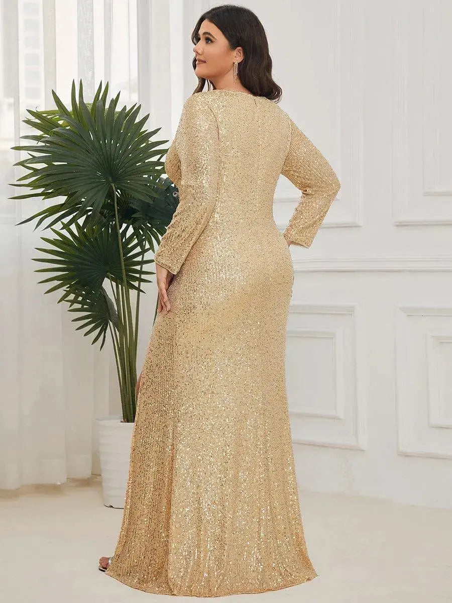 Gerburg | Pailletten-Abendkleid in Maxilänge