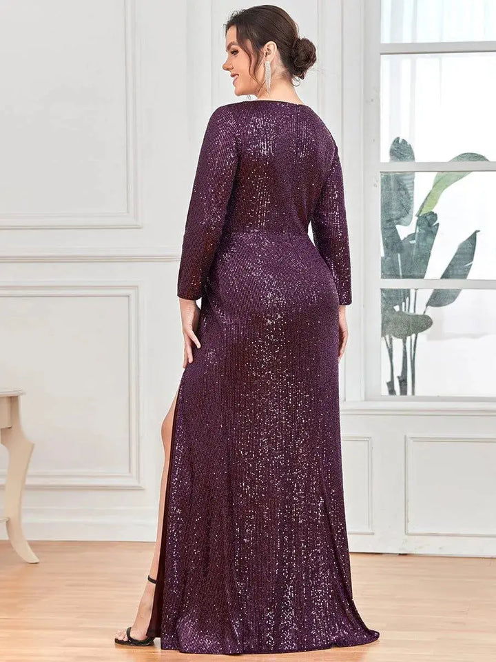 Gerburg | Pailletten-Abendkleid in Maxilänge