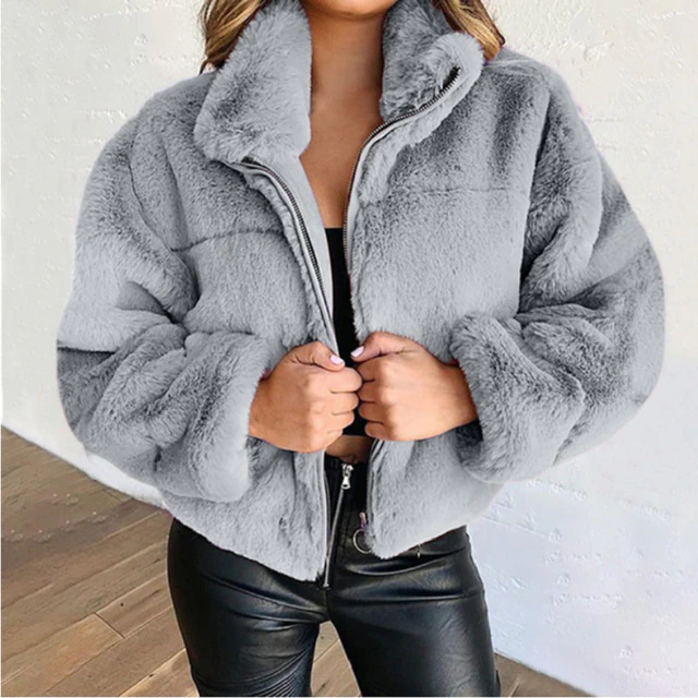 Gundula | Kuschelige Plüsch-Strickjacke mit wärmender Isolierung